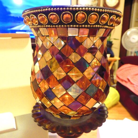 PARTYLITE MOSAIC GLOBAL FUSION CANDLE - RETIRED with BOX - Picture 2 of 4